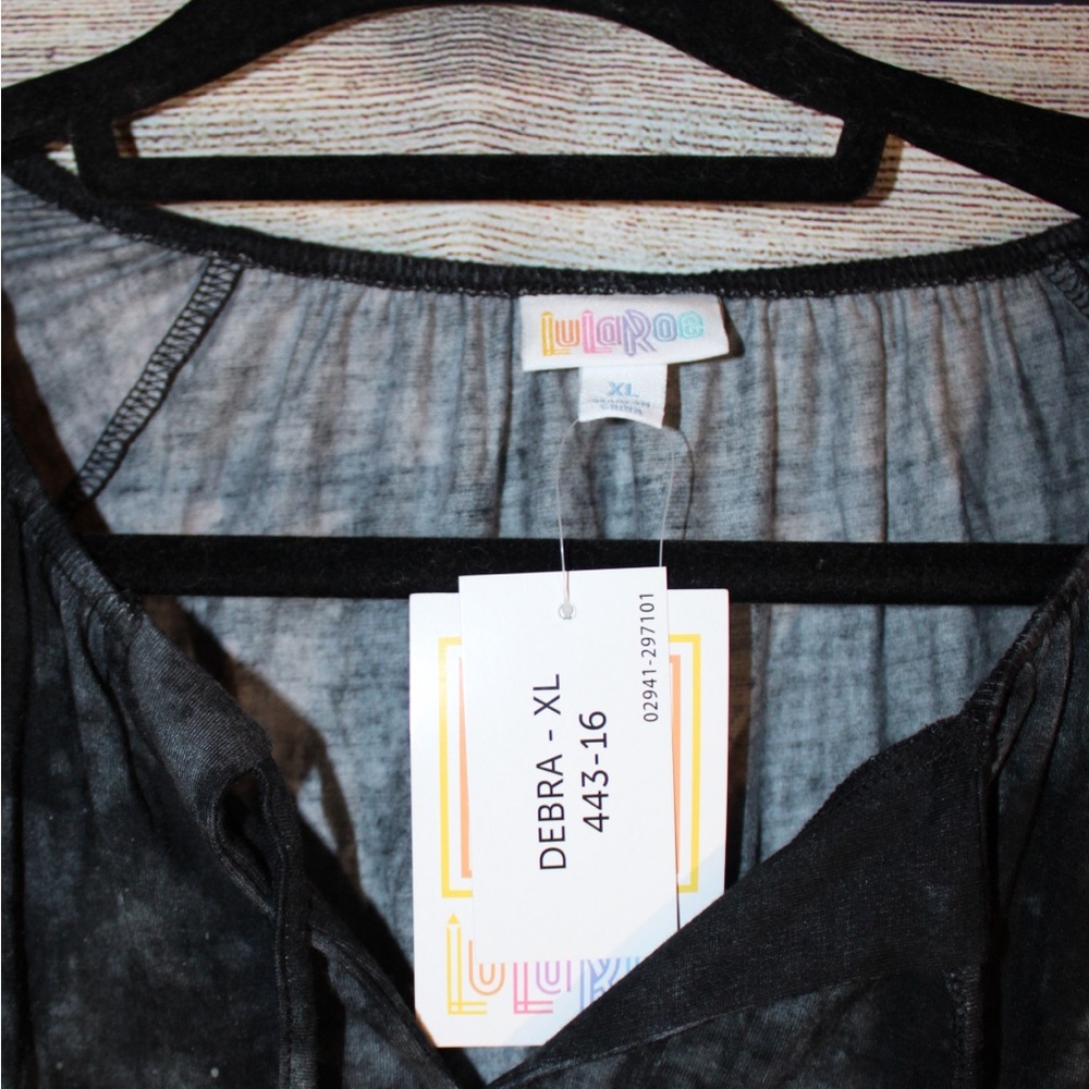 NWT Tie-dye, black and gray Lula roe style Debra XL - Picture 3 of 3